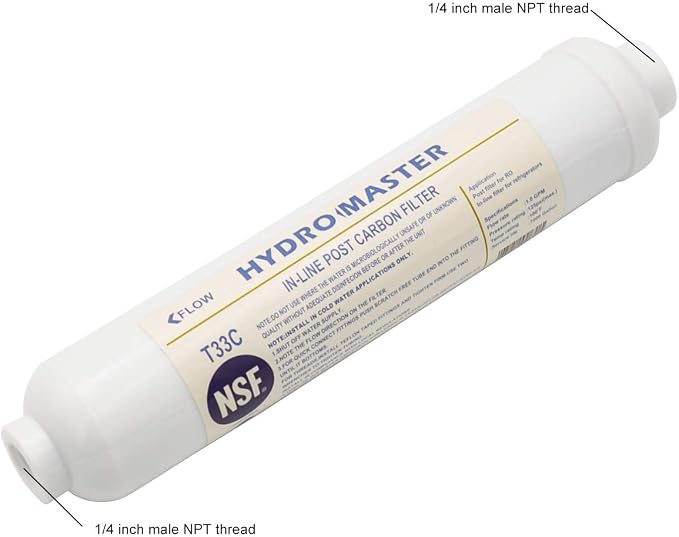 HYDRO MASTER IN-LINE POST CARBON FILTER