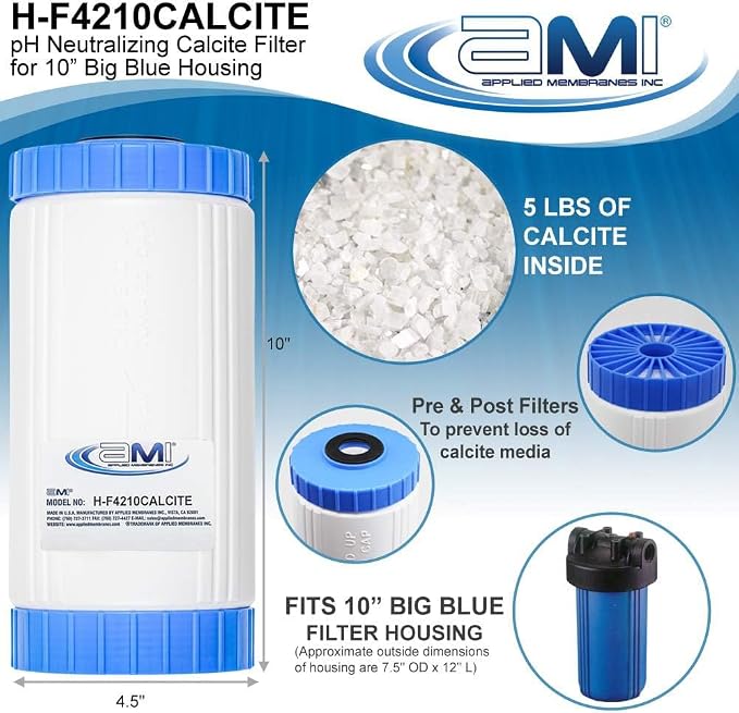 APPLIED MEMBRANES INC pH Neutralization Water Filter Cartridge | Calcite Filter
