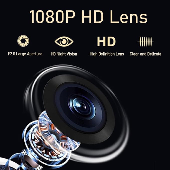 Pet Camera with 2.4G WiFi AP Connection, 1080P HD Video and Loop Recording, Supports 128GB Card for Home Security and as a Mini Outdoor Camera