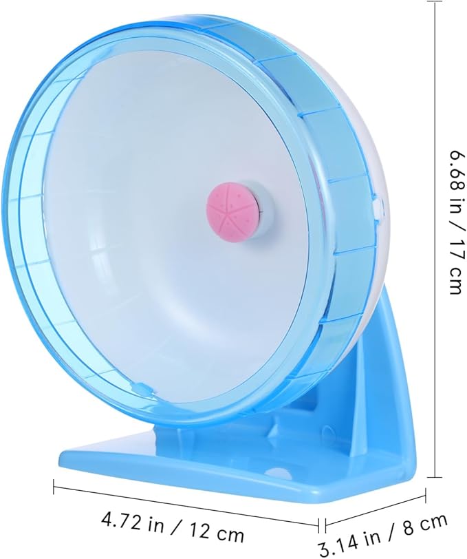 Toyvian Hamster Flying Saucer Silent Running Exercise Wheel for Gerbils, Mice,Hedgehog and Other Small Pets Silent Running Hamster Wheel (Blue)