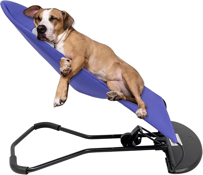 Pet Dog Cat Rocking Chair, Portable Foldable Pet Rocker Bed 3-Level Height Adjustable Small Pet Rocker Summer Breathable Pet Rocker Sofa Bed Dog Cats Rocker Beds for Pets Under 33lbs Purple