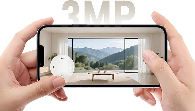 2 Way Video Calling Camera, Dog Camera with Phone App, 2.4G WiFi Only, 360° PTZ Pet Monitor Cam with Speaker, 2.4" Display Doggy Cam, Motion Detector, 1 Click Call, in-House Monitoring Pet/Baby/Nanny