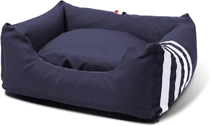 Dog Beds for Small Medium Dogs & Cats, Waterproof Dog Sofa with Removable Cover, Sleeping Warming Dog Bed & Furniture, Soft and Comfy Dog Couch Bed with Non-Slip Bottom (36.6"X28.3"X6.3",Blue)