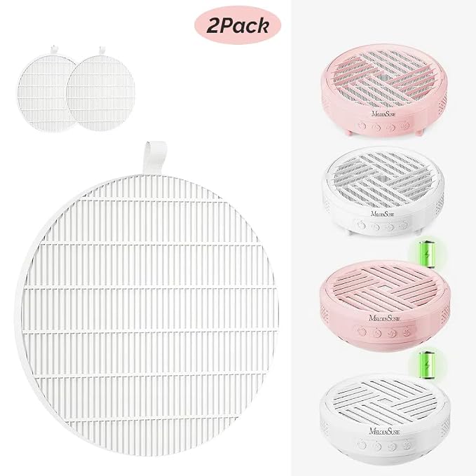 MelodySusie SProR Nail Dust Collector Replacement Filter, 2 Pack Reusable Dust