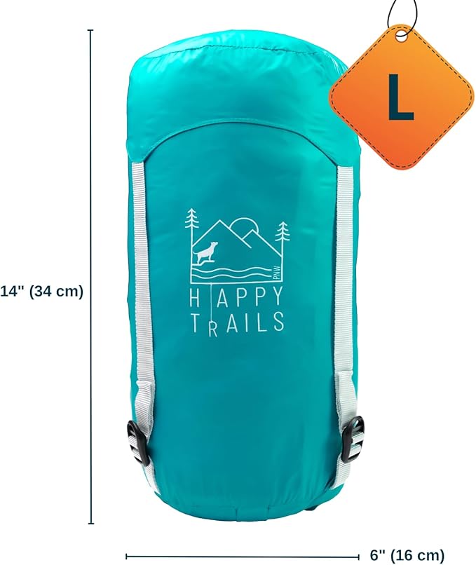 Ultralight Dog Sleeping Bag for Backpacking-Outdoor Dog Bed for Hiking-Packable Sleeping Bag for Dogs-Dog Travel Bed (Glacial Blue | Large)