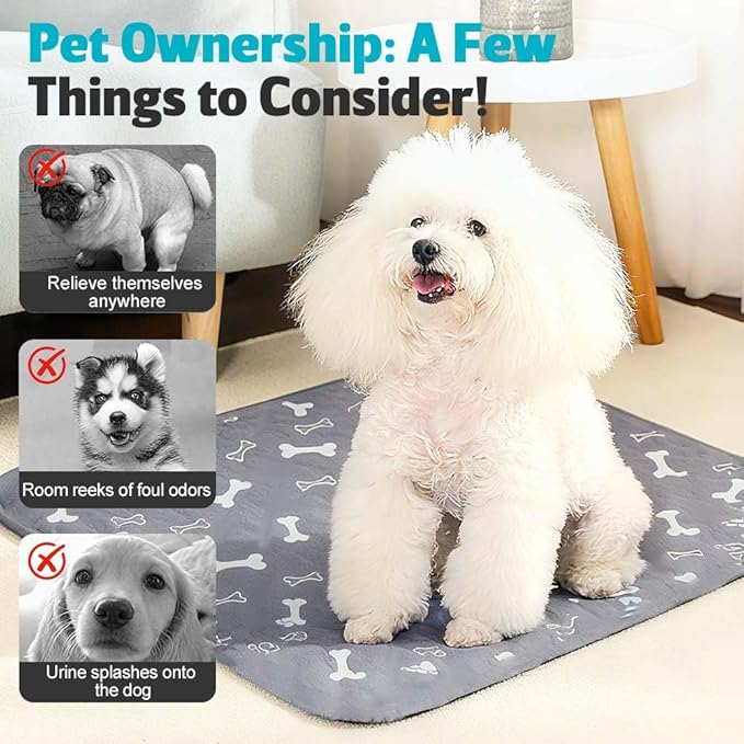 Puppy Pads for Dogs, 2026 New Washable Puppy Pads with Pheromones, Pee Pads for Dogs & Cats, Durable Leak-Proof & Anti-Slip Pet Training Pads for Home & Travel, Reusable (Grey, 27.6" x 31.5")