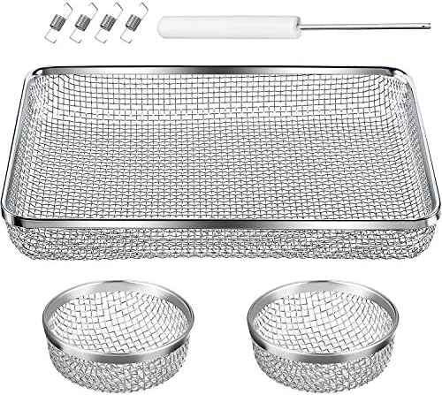 TOODOO 3 Pack Flying Insect Screen RV Furnace Vent Cover (2.8 Inch)(8.5 x 6 Inch) Stainless Steel Mesh with Installation Tool