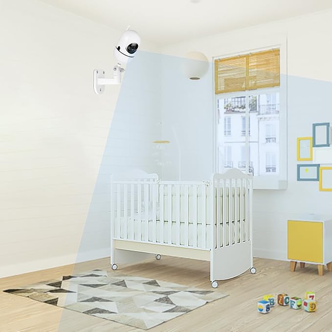 Adjustable Baby Monitor Wall Mount for Hellobaby HB65/HB6550/Pro/HB6560/HB6240/ HB65/ HB6351/ HB6339/ HB66/HB40/HB66 & ANMEATE SM935E, Perfect View & Easy Install