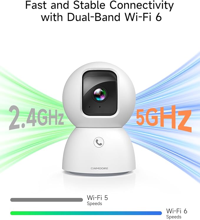2 Pack 5G Pet Camera Indoor with Phone App, 3K Cat Dog Camera with Speaker, 5MP Cameras for Home Security, Person/Pet/Facial AI Detection Pan-Tilt Motion Tracking, 2-Way Talk, 2.4G/5G Dual-Band Wi-Fi