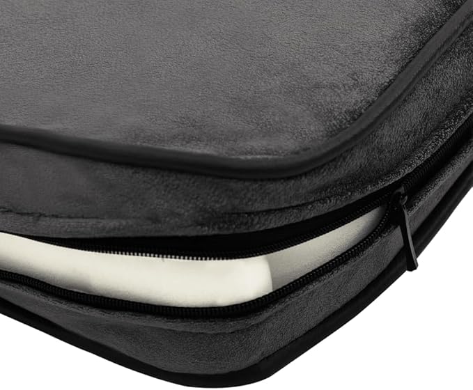 Modern Dog Sofa for Small Medium Dogs, Dark Grey Faux Leather Pet Bed with Plush Cushion, Durable Solid Wood Frame, Rectangular Indoor Cat Bed Lounge