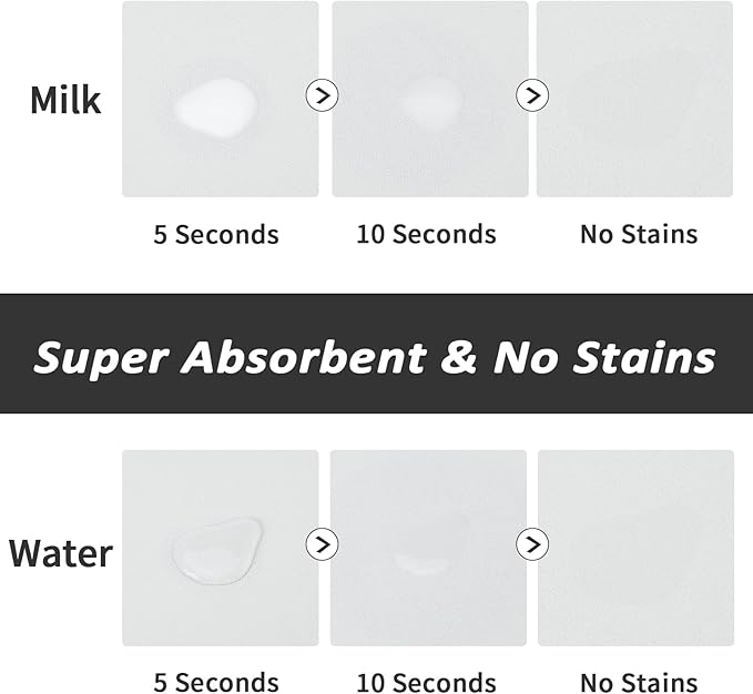 Dog Food Mat - Absorbent Cat Mat for Food and Water, No Stains Pet Feeding Bowl Mat, Easy to Clean Pet Placemats, Quick Dry Dog Water Dispenser Mat for Messy Drinkers | Light Grey 16"x 24"