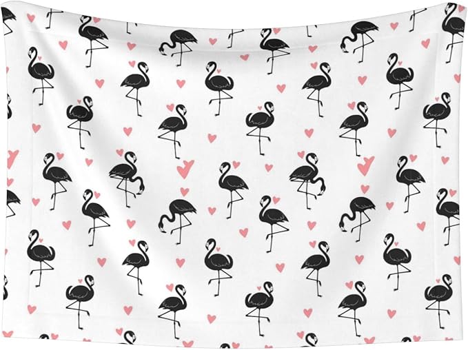 Reversible Dog Blanket for Beds Couches, Flamingo, Double Sided Cat Blanket with Textured Dot Feel and Smooth Feel for Seasonal Comfort All Year