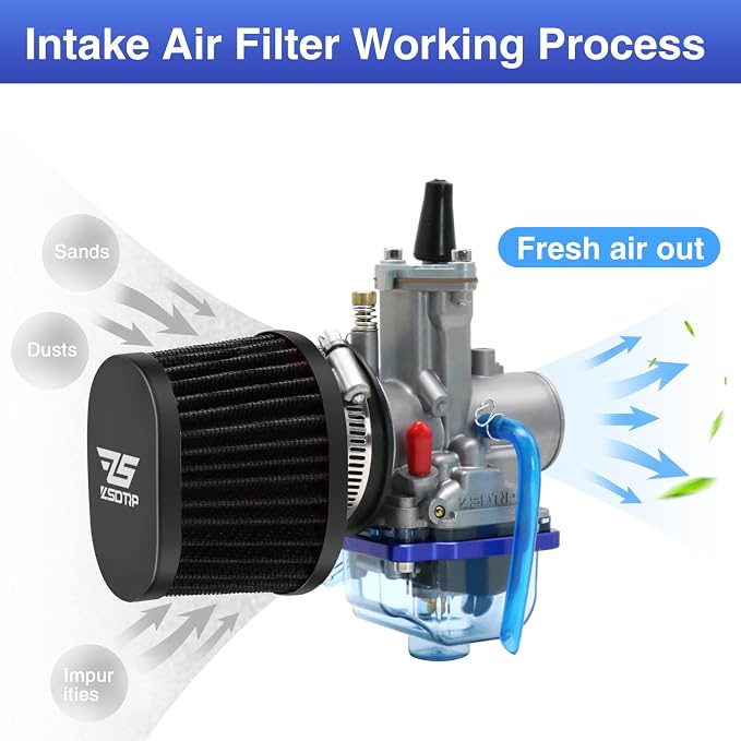 2PCS Motorcycle Air Filter Universal 42MM Replacement Engine Filter Dirt Bike