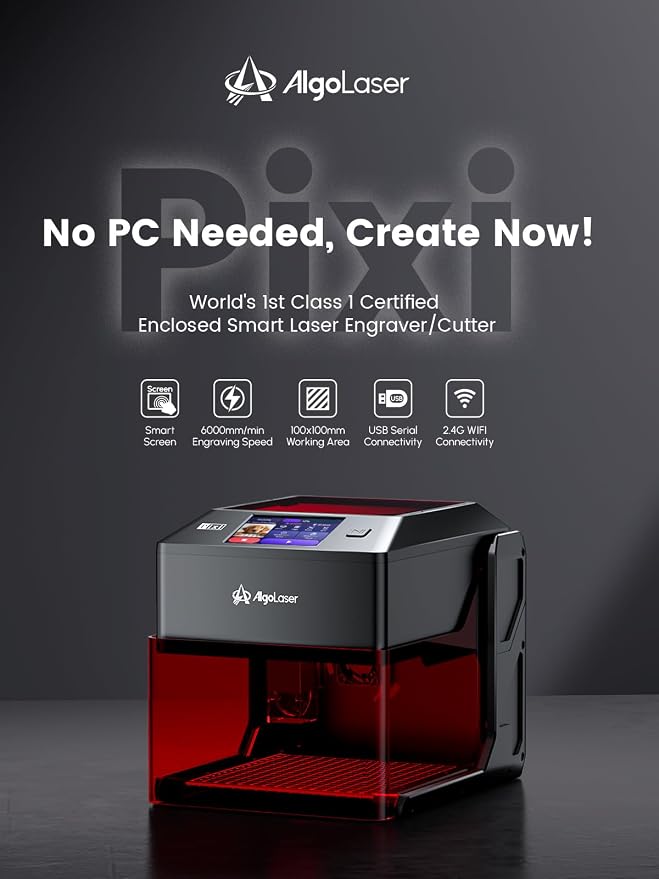 AlgoLaser 10W Portable Laser Engraver Machine: Smart Laser Engraver/Cutter