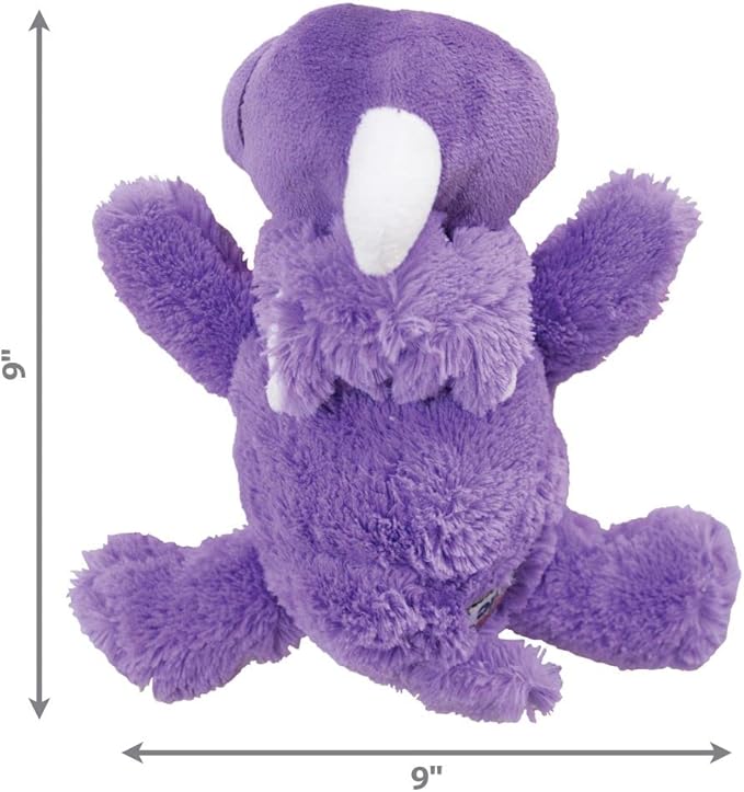 KONG Cozie Plush Dog Toy with Squeaker (Rosie The Rhino, Medium)