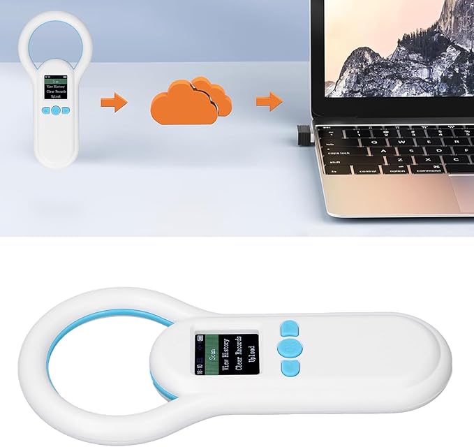 S20 Pet Microchip Scanner, ABS Material with 500 Records Storage, Fast Recognition for Dogs Cats Animal Management