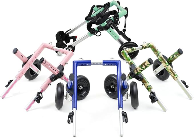 Walkin' Wheels Lightweight – for Small Cats 2 to 20 Pounds – Veterinarian Approved – Cat Wheelchair for Back Legs, for Cats 11-20 lbs, 9-13 inches Leg Height – Pink