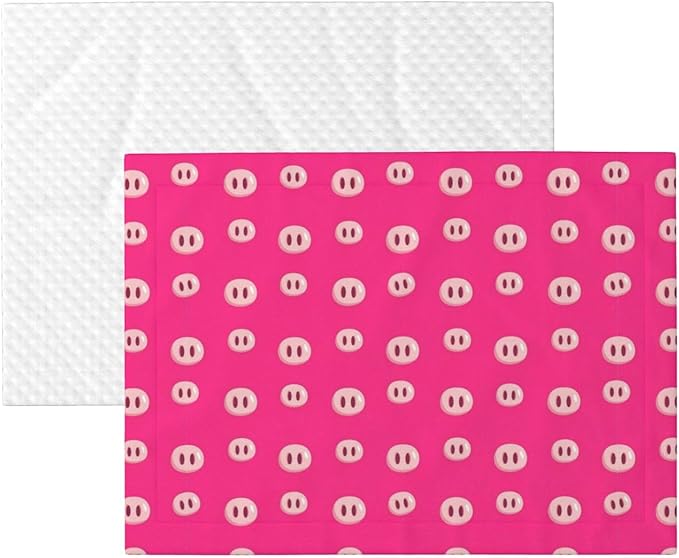 Dog and Cat Blanket in One, Cute Pig Nose Printed Pink, Double Sided Plush Throw with Raised Dot Pattern on One Side and Flat Velvet on Other for Variety