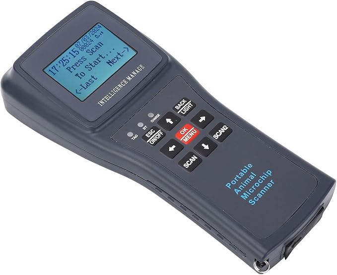 Sonew Pet Microchip Scanner Handheld ID Reader with Capability, Automatic Data Storage & USB Connectivity (with Bluetooth)