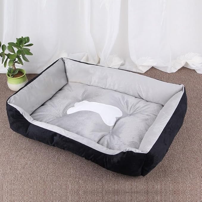 Dog Bed Medium Large Size Dogs Sleeping Mat Dog Orthopedic Foam with Bolster Washable Dogs Bed Sofa Pet Bed with Removable Cover
