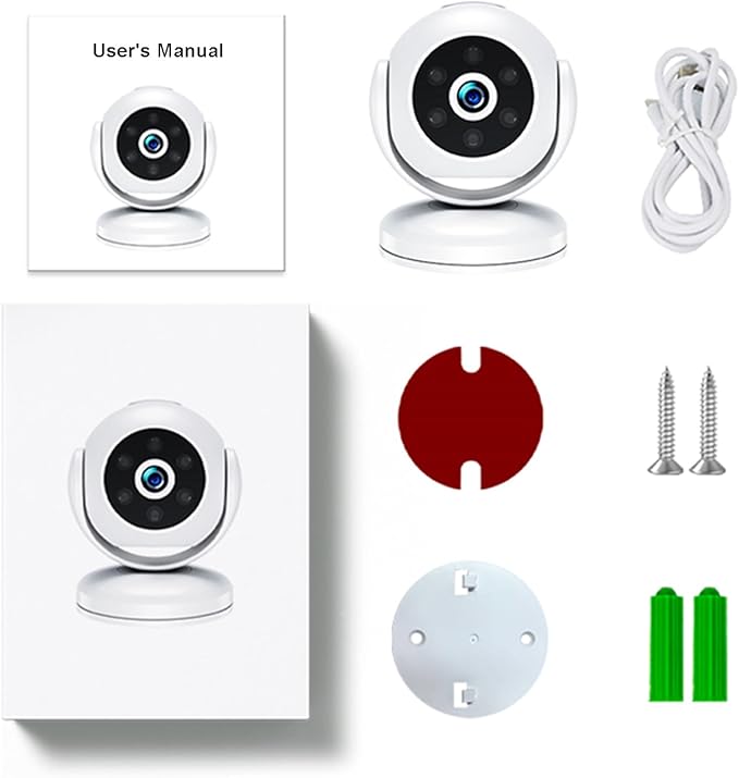 Pets Camera with Magnetic Bracket 1080P Wireless Indoor Security Cam, 170° Wide Angle & Night Vision - Motion Detection Alerts, Easy Installation for Home Safety & Pet Monito