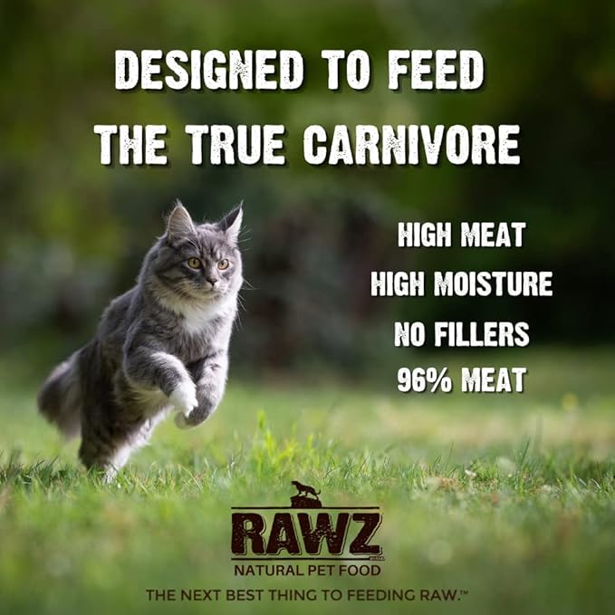 Rawz Natural Premium Pate Canned Cat Wet Food - Made with Real Meat Ingredients No BPA or Gums -3 oz Cans (Case Pack of 18) (Turkey)