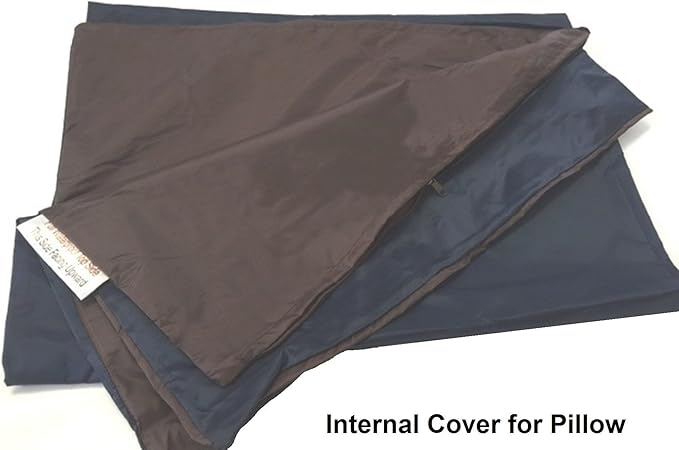Dogbed4less Shredded Memory Foam Pillow Dog Bed with Waterproof Liner and Machine Washable Cover (Dark Slate Oxford, Large 48"X29")