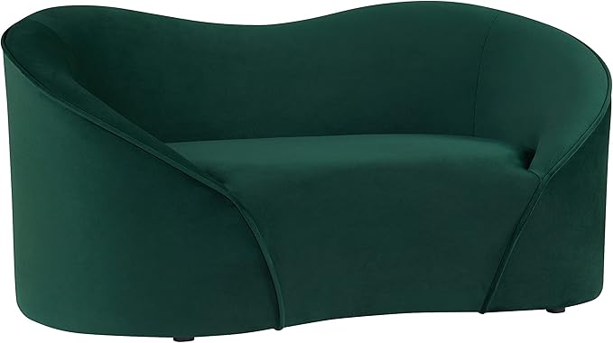 Tov Furniture Poodle Waterproof Upholstered Velvet Pet Bed (Forest Green)