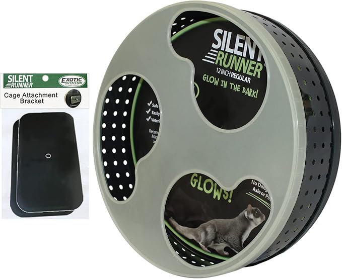 Silent Runner Glow Wheel - 12" Regular - Exercise Wheel (Wheel No Stand + AutoClean Track)