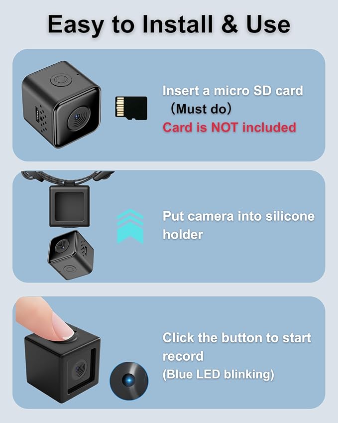 Cat Camera Collar 1080P HD – Lightweight Pet POV Action Cam with Night Vision, No WiFi Needed, XS-Size Pet Collar Camera