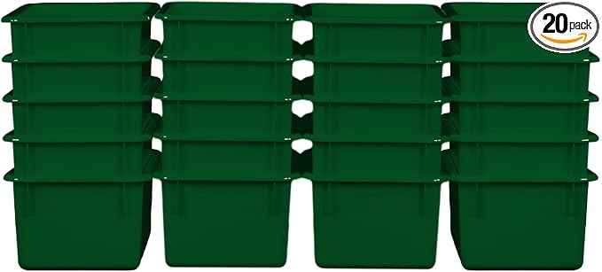 Wood Designs Cubby Storage Bin, Heavy Duty Plastic Containers