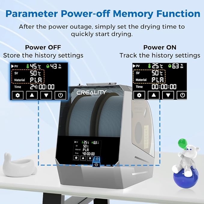 Official Creality Space Pi Filament Dryer Plus, 2 Spool 3D Printer Filament