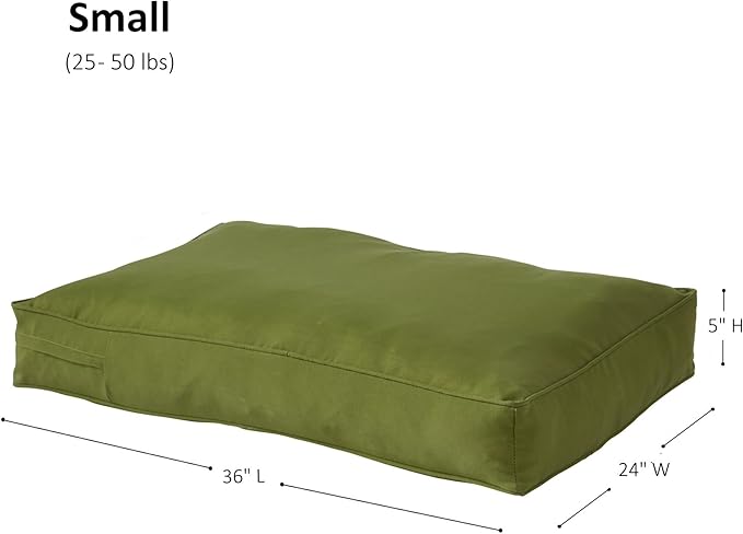 Casey Small (36 x 24 in.) Hunter Rectangle Indoor/Outdoor Pillow Style Dog Bed