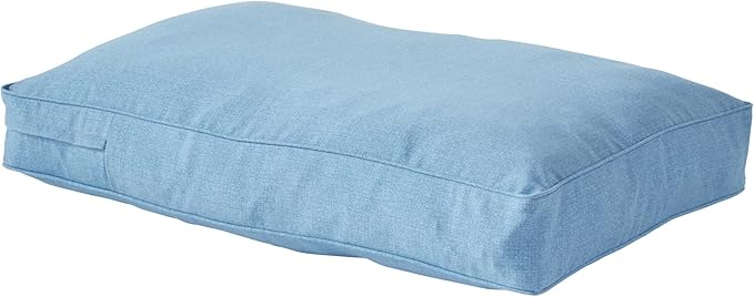 Charlie Rectangle Indoor/Outdoor Pillow Style Dog Bed, Denim, Medium (30" x 42")