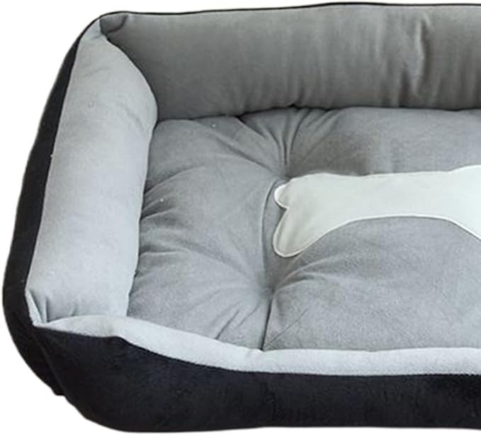 Orthopedic Dog Bed, Non-Slip Washable Plush Cushion, Thick Warm Sleeping Mat, Pet Furniture for Puppy Cat Home Apartment Winter Fall, Supportive Comfort for Restful Sleep
