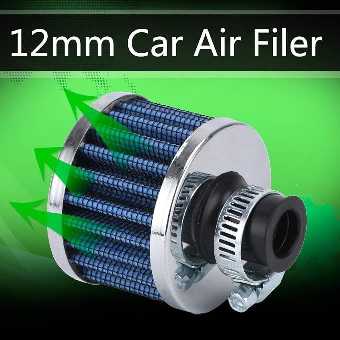 PTNHZ Universal 2 PCS 12mm Auto Cone Mini oil Air Intake Filter Crankcase Vent