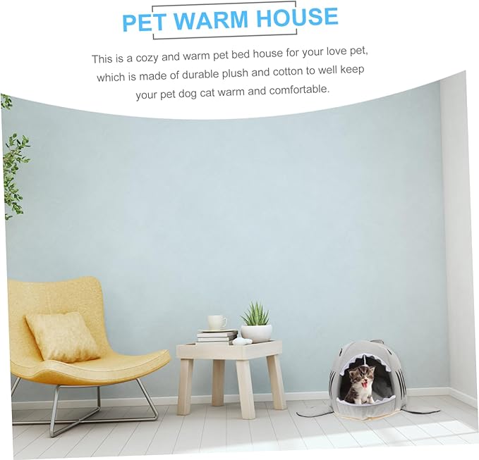 Sosoport Shark Design Pet Plush Bed House Nest Size s Grey for Dog Puppy Cat Soft Warm