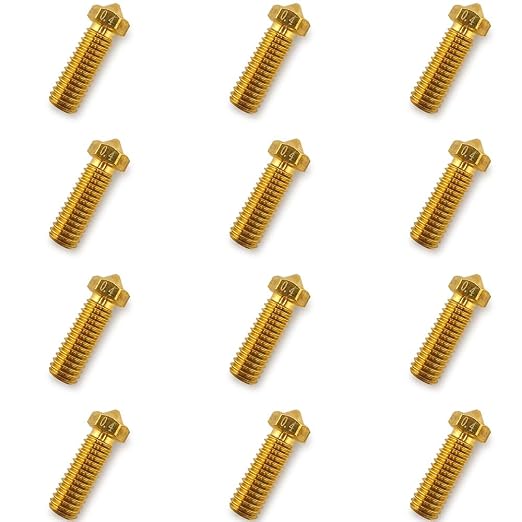 12Pcs Volcano Nozzles 0.4mm, Vyper Nozzles M6 Thread Hotend Extruder Volcano