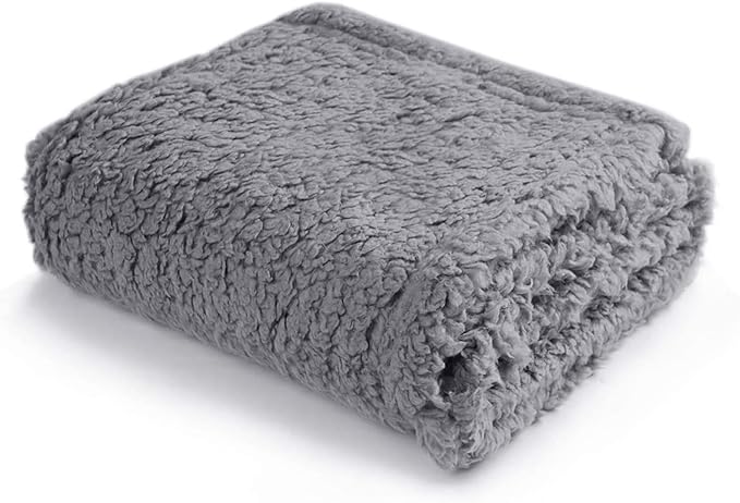 Pet Blankets for Couch Sofa Bed Dog Blankets Reversible Cat Blanket Soft Furniture Protector Cover for Small Medium Large Dogs Cats, Grey, 41 x 65 inches