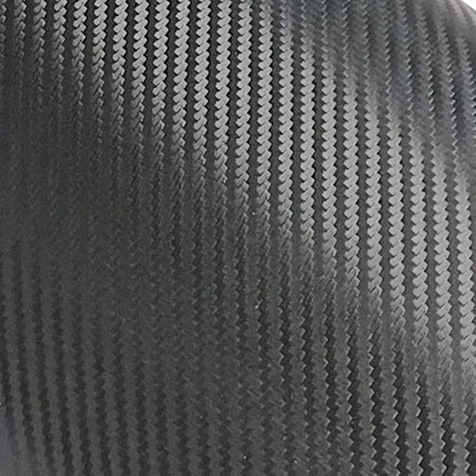3D Black Carbon Fiber Vinyl Bubble Car Wrap Film Automotive DIY Decals (108" x 48" / 9 FT x 4 FT)