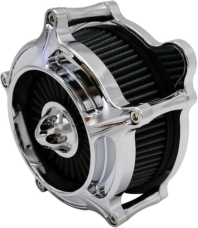 Harley Air Cleaner Turbine Intake Chrome Filter Kit Cnc Cut