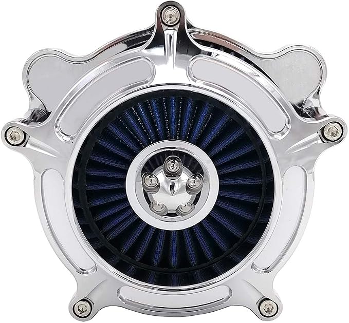 Harley Air Cleaner Turbine Intake Chrome Filter Kit Cnc Cut