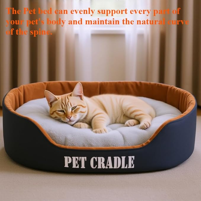 Dog Bed Orthopedic Dog Couch Bed, Waterproof Pet Bed with Removable Washable Mat & Non-Slip Bottom(Grey,23.62''X15.75'')