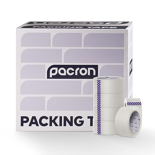 Clear Packing Tape - 18 Heavy-Duty Wrapping Tape - 55-Yard Length, 990 Total Yards 1.88-Inch Wide Strong Adhesive Rolls for Moving Boxes, Office Packaging, Storage Organization & Warehouse Shipping