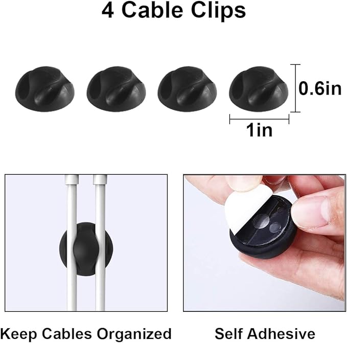 DUNCHATY 3 Pack Cable Organizer Box with Large, Medium, Small Cord Hider Box Safe ABS Material for Cover and Hide TV Wires, Computer, Router, USB Hub and Under Desk Power Strip&Cords