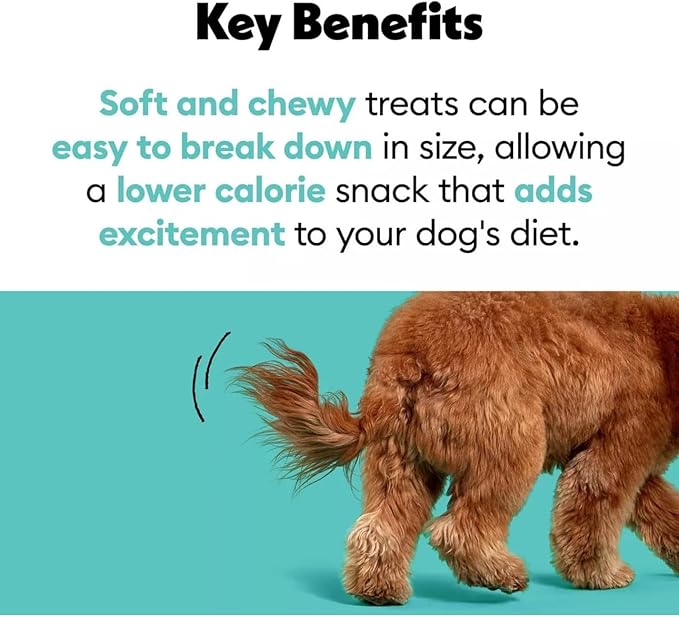 Wiggles & Wags Chewy Bones Dog Treats, Peanut Butter, Soft and Chewy, 2 Pack