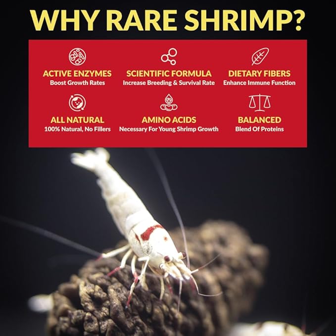 Professional Shrimp Food, Natural Premium Ingredients, High Protein, Rich in Vitamins for Crystal Shrimp, Caridina, Neocaridina, Ornamental, Taiwan Breeder Foods Formula (200g)