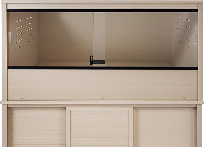 New Age Pet ECOFLEX Large Reptile Enclosure with Matching Cabinet Stand Set in Maple
