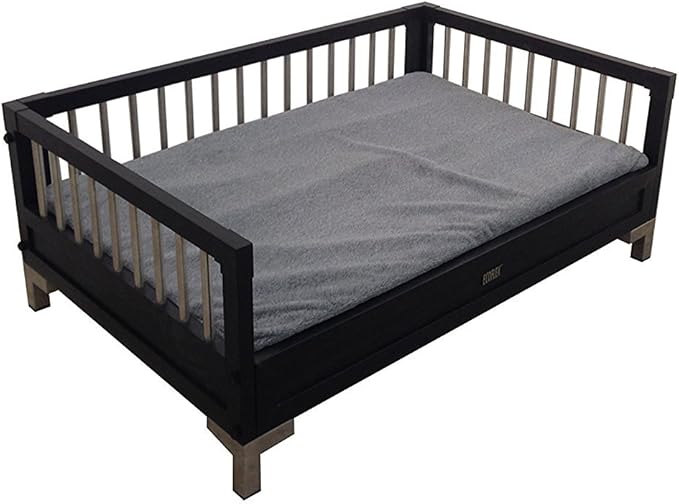 New Age Pet ecoFLEX Manhattan Raised Dog Bed w/Removable Cushion, Large, Espresso