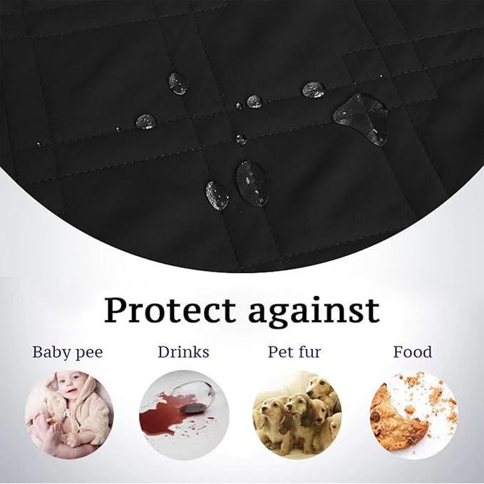 Waterproof Dog Bed Covers for Couch Protection, Water-Resistant Soft Dog Pet Blanket Anti-Slip Dog Blanket for Bed, for Furniture Bed Couch Sofa (Black,68x82inch)